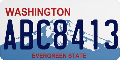 WA license plate ABC8413