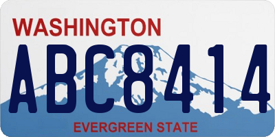 WA license plate ABC8414