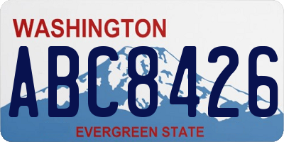 WA license plate ABC8426