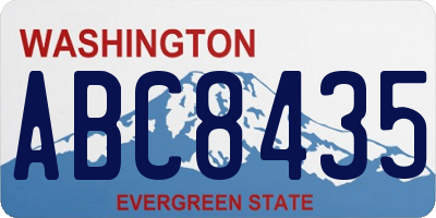 WA license plate ABC8435