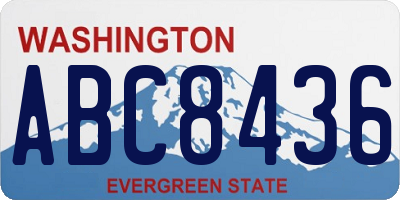 WA license plate ABC8436
