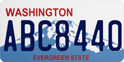 WA license plate ABC8440