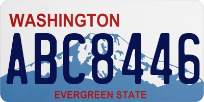 WA license plate ABC8446