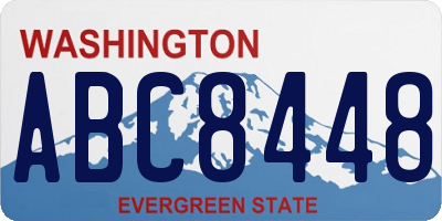 WA license plate ABC8448