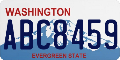 WA license plate ABC8459