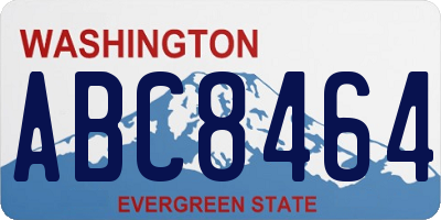 WA license plate ABC8464