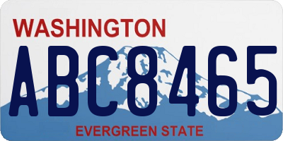 WA license plate ABC8465