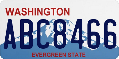 WA license plate ABC8466