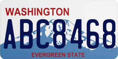 WA license plate ABC8468