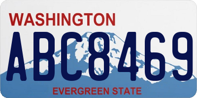 WA license plate ABC8469