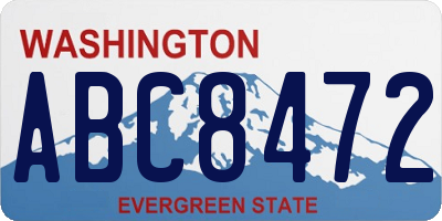 WA license plate ABC8472
