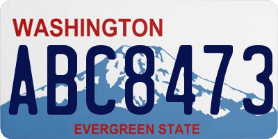 WA license plate ABC8473