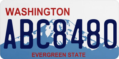 WA license plate ABC8480