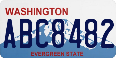 WA license plate ABC8482