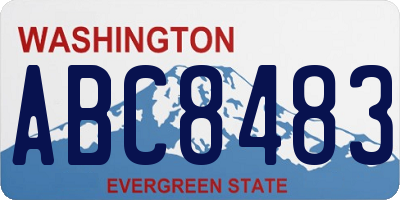 WA license plate ABC8483