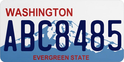 WA license plate ABC8485