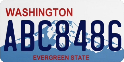 WA license plate ABC8486