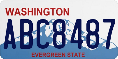 WA license plate ABC8487