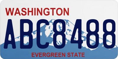 WA license plate ABC8488