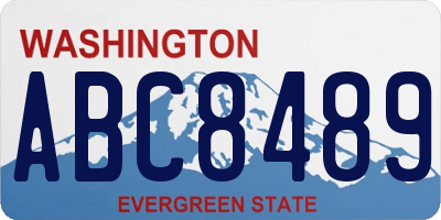 WA license plate ABC8489