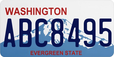 WA license plate ABC8495