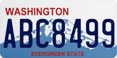 WA license plate ABC8499