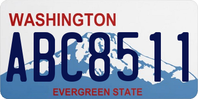 WA license plate ABC8511
