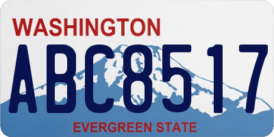 WA license plate ABC8517