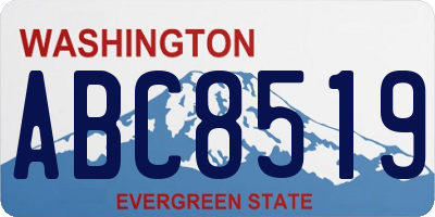 WA license plate ABC8519