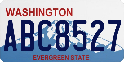 WA license plate ABC8527