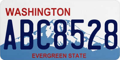 WA license plate ABC8528