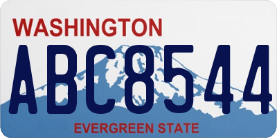 WA license plate ABC8544