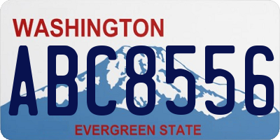 WA license plate ABC8556