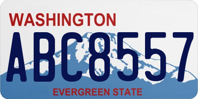 WA license plate ABC8557
