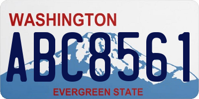 WA license plate ABC8561