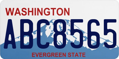 WA license plate ABC8565