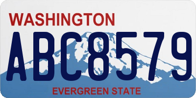 WA license plate ABC8579