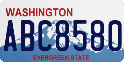 WA license plate ABC8580
