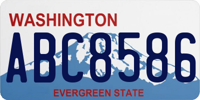 WA license plate ABC8586
