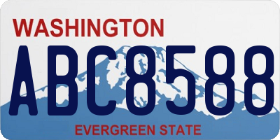 WA license plate ABC8588