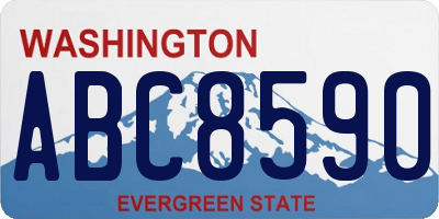 WA license plate ABC8590