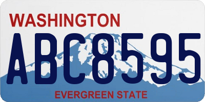 WA license plate ABC8595