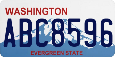 WA license plate ABC8596
