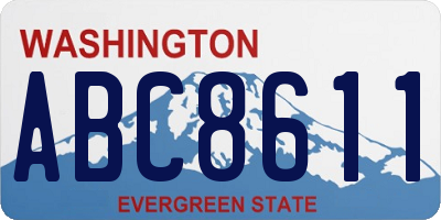 WA license plate ABC8611