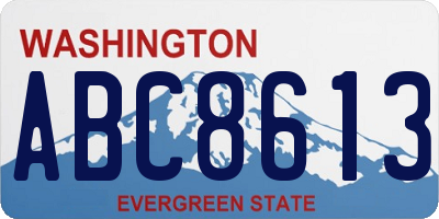 WA license plate ABC8613