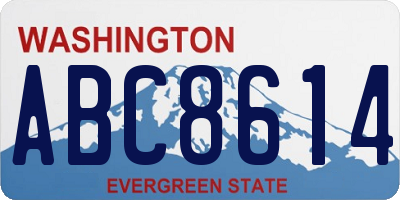 WA license plate ABC8614