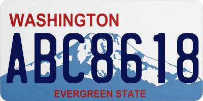 WA license plate ABC8618