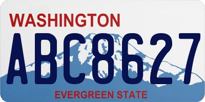 WA license plate ABC8627