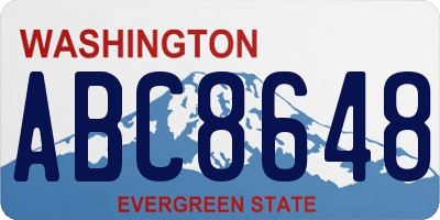 WA license plate ABC8648