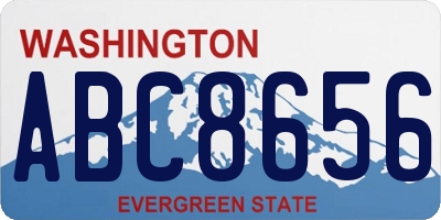 WA license plate ABC8656